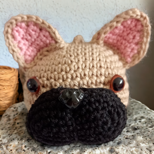 Porte clé boubou beige au crochet fait main