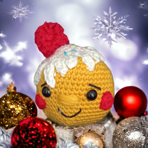 Boule de noël petit biscuit au crochet