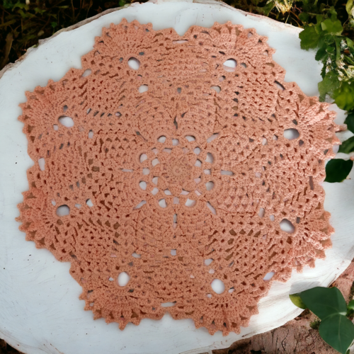 Napperon au crochet de 45 cm fait main