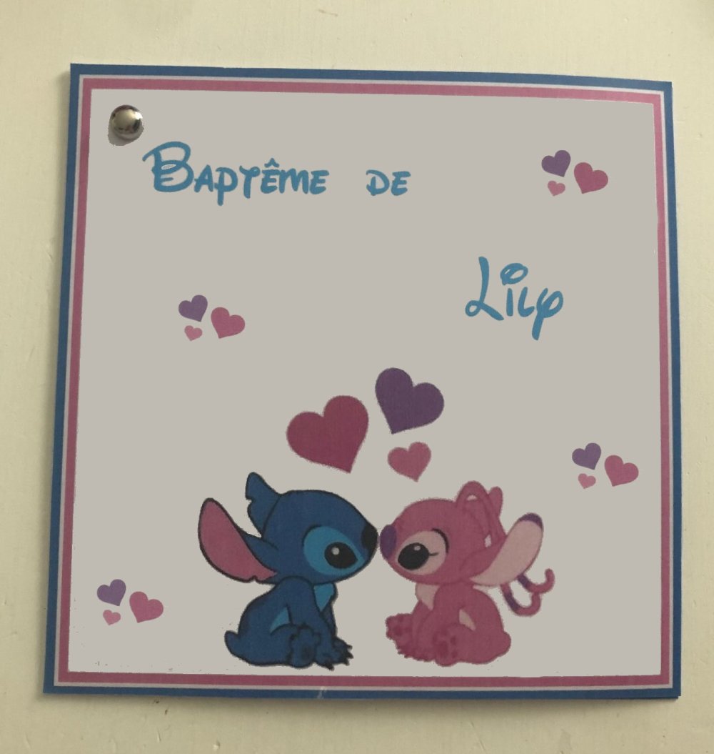 Chaussons babies print Stitch & Angel Disney pour fille