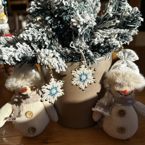 Boucles d'oreilles flocons de neige