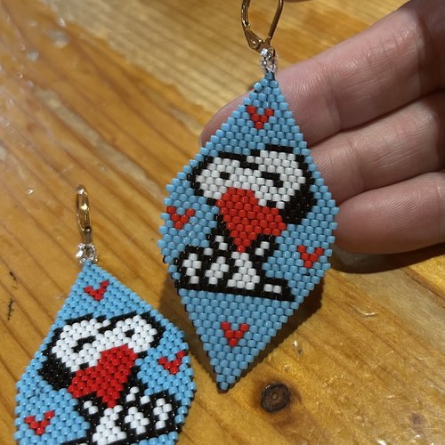 Boucles d’oreilles snoopy