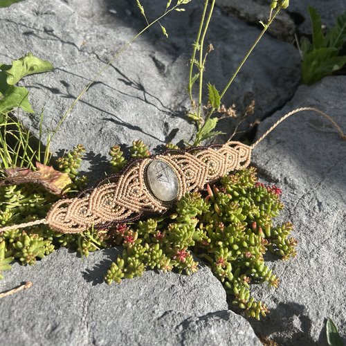 Bracelet quartz rutile