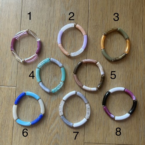 Bracelets perles incurvées