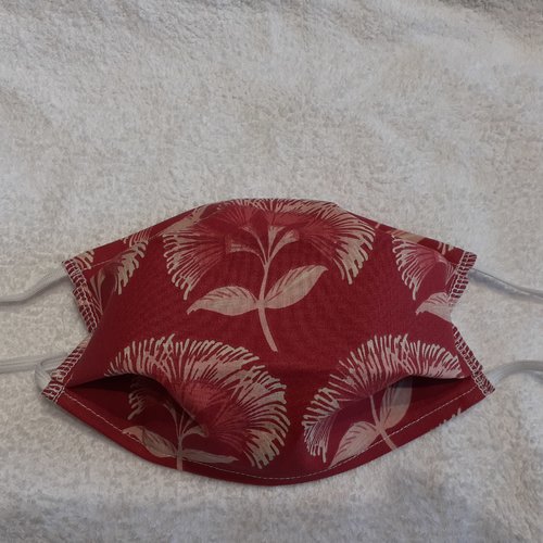 Masque femme en tissu bordeaux