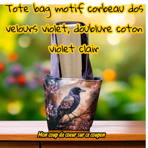 Tote bag corbeau