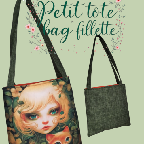 Sac fillette et chat roux