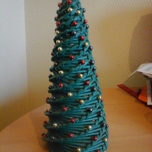 Sapin de noël  en vannerie