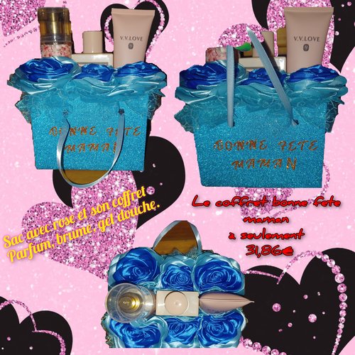 Coffret sac fleur cosmetic