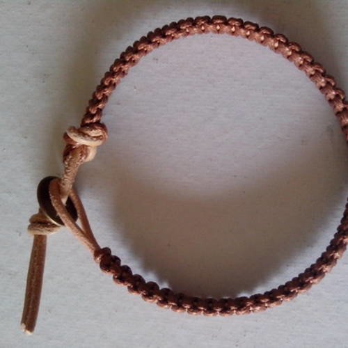 Kana 5 - bracelet cuir et coton enduit