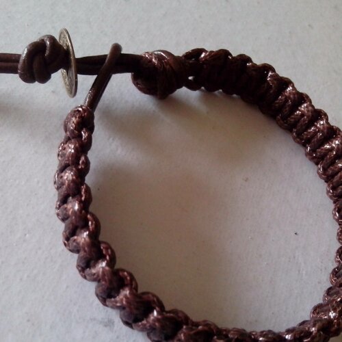 Kana 1 - bracelet cuir et coton enduit