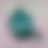 Boule de noël personnalisée pailleté turquoise