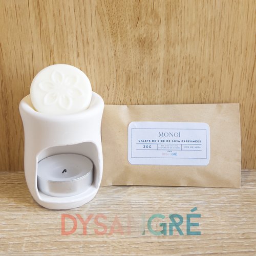 Galets fondants de cire de soja végétal senteur fleuris (2 galets)