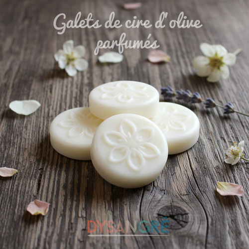 Galets fondants de cire de soja végétal senteur fleuris (2 galets)