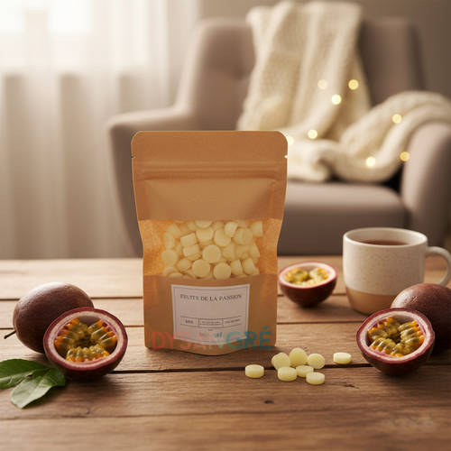Pépites de cire d'olive végétal senteur fruits de la passion ( 50g)