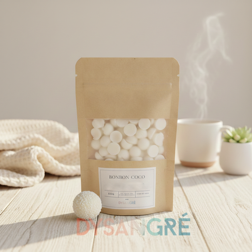 Pépites de cire d'olive végétal senteur bonbon coco ( 50g)