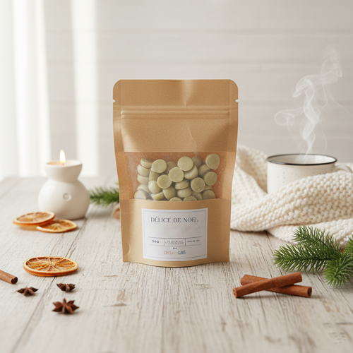 Pépites de cire d'olive végétal senteur délice de noël ( 50g)