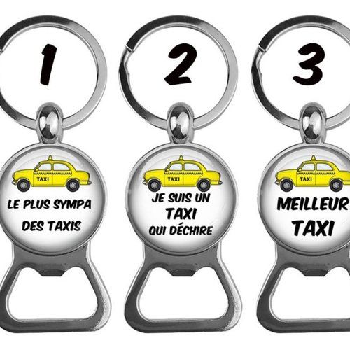 Porte-clés taxi, décapsuleur taxi