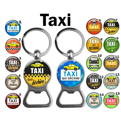 Porte-clés taxi, décapsuleur taxi