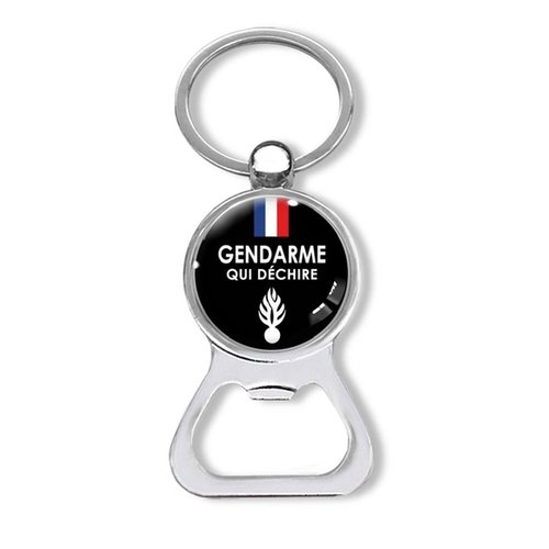 Porte clés gendarme, décapsuleur gendarme, porte clés homme