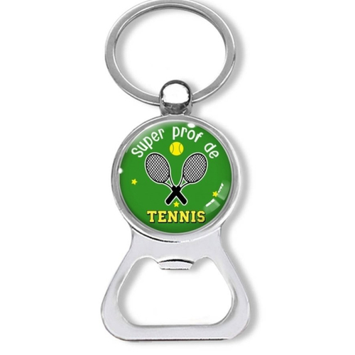 Porte clés tennis, décapsuleur super prof de tennis