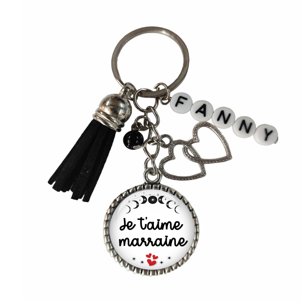 Porte clés je t'aime marraine, idée cadeau marraine - Un grand marché