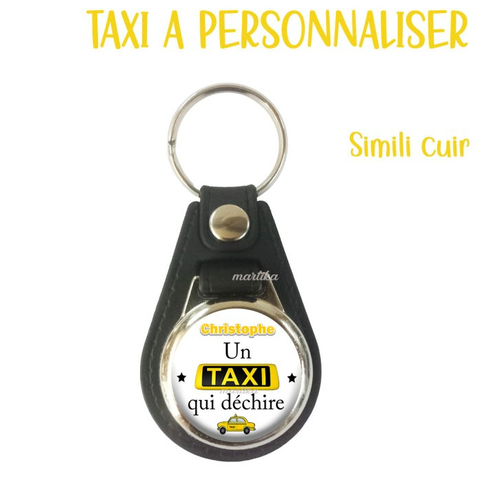 Votre prénom, porte clés taxi, idée cadeau homme taxi,  porte clés personnalisable
