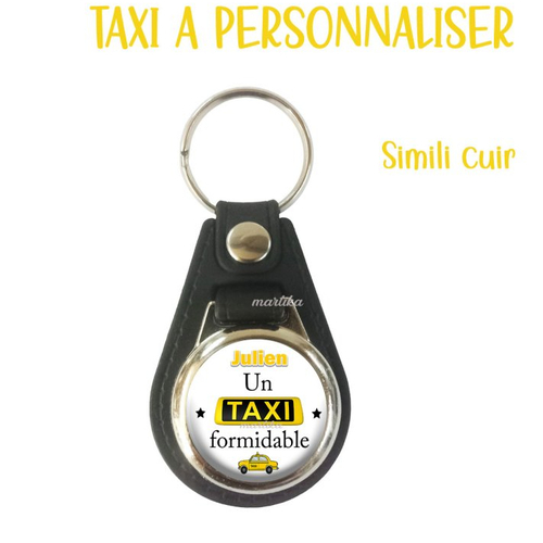 Votre prénom, porte clés taxi, idée cadeau homme taxi,  porte clés personnalisable