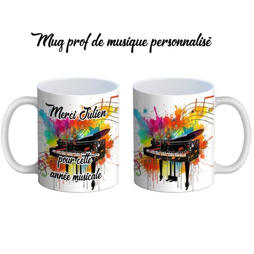Mug prof de musique à personnaliser- mug à personnaliser avec prénom