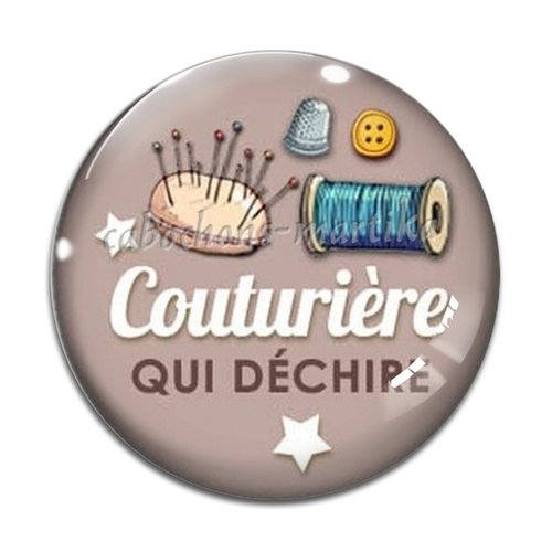 Cabochon couturière, verre ou résine, plusieurs tailles