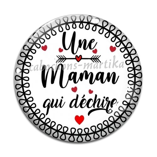 Cabochon maman, résine ou verre, plusieurs tailles