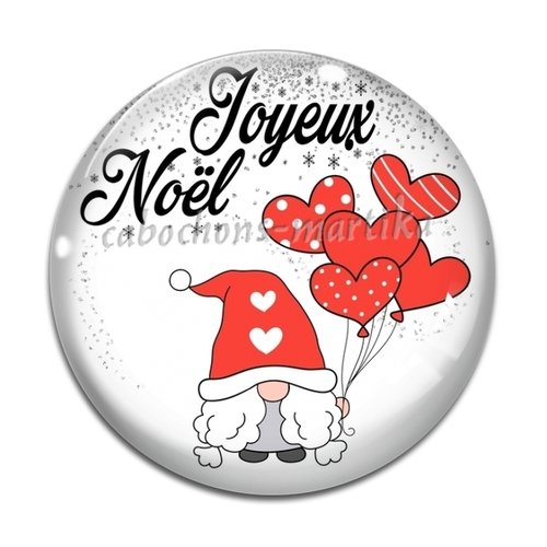 Cabochon joyeux noël, résine ou verre, plusieurs tailles