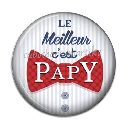 Cabochon papy, résine ou verre, plusieurs tailles