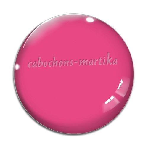 Cabochon unie rose ref 8-01, cabochon résine ou verre, plusieurs tailles