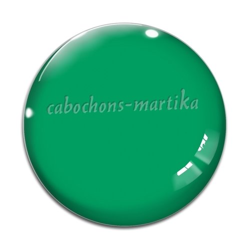 Cabochon vert ref 52-01, cabochon résine ou verre, plusieurs tailles