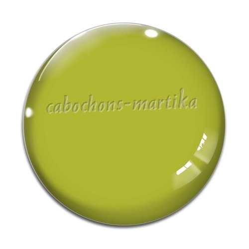 Cabochon vert ref 57-01, cabochon résine ou verre, plusieurs tailles