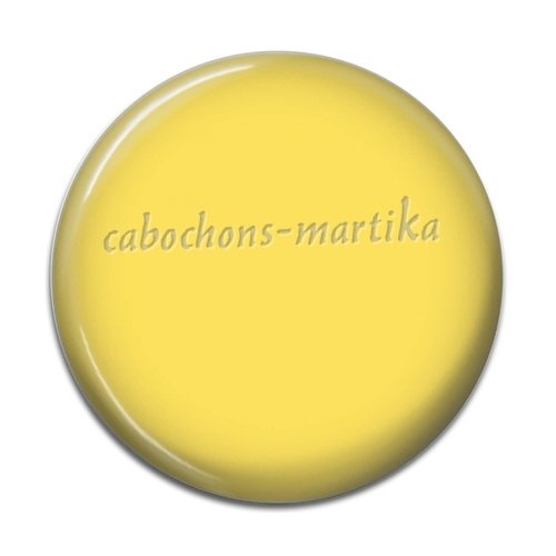 Cabochon jaune ref 61-01, cabochon résine ou verre, plusieurs tailles