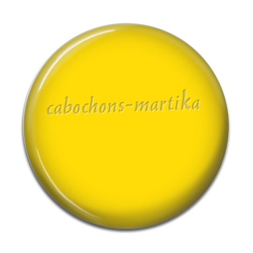 Cabochon jaune ref 62-01, cabochon résine ou verre, plusieurs tailles