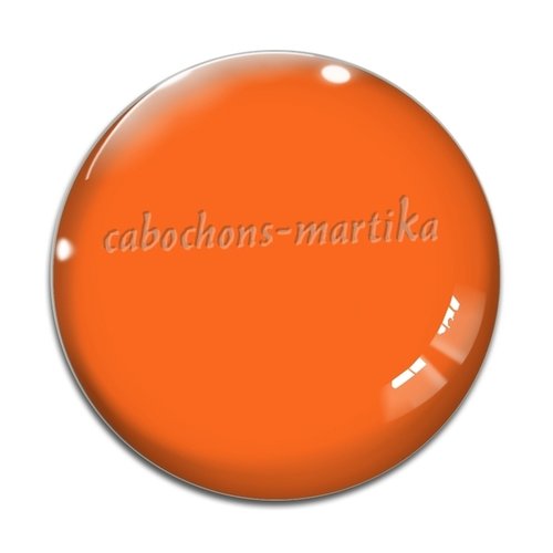 Cabochon orange ref 69-01, cabochon résine ou verre, plusieurs tailles