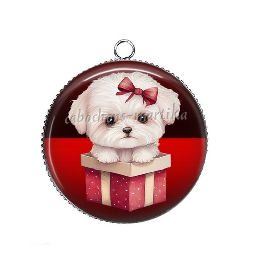 Pendentif cabochon chien