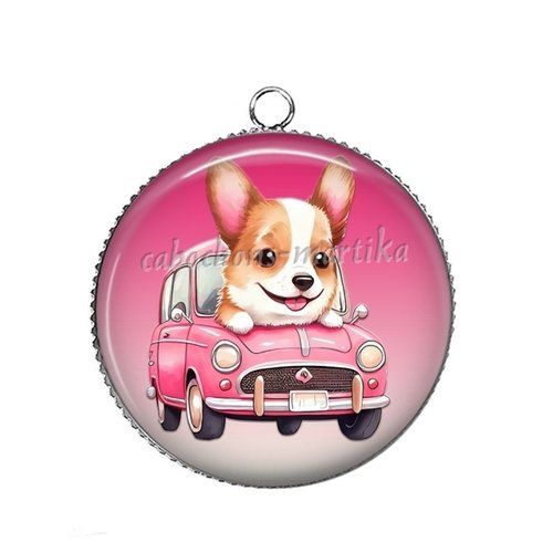 Pendentif cabochon chien