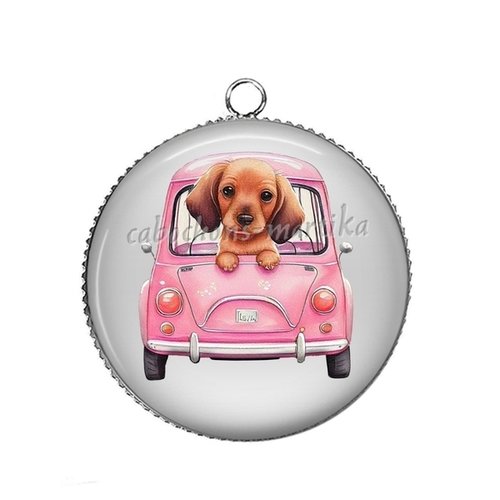 Pendentif cabochon chien