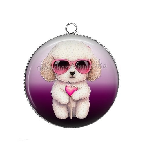 Pendentif cabochon chien