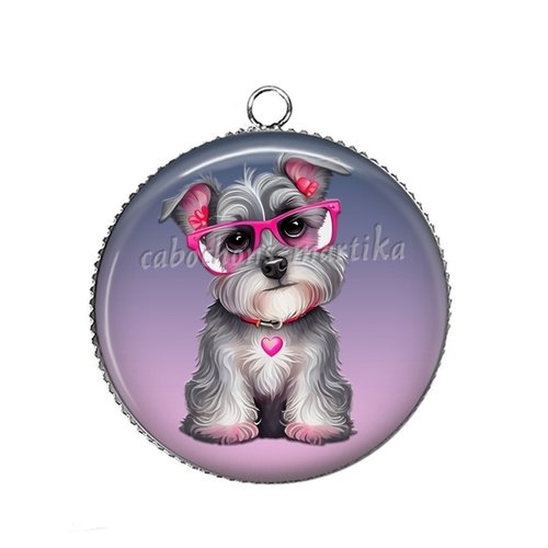 Pendentif cabochon chien