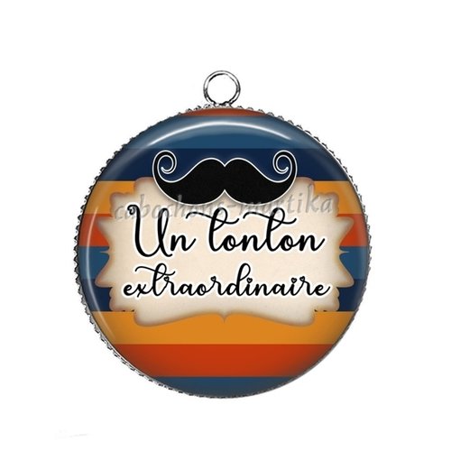 Pendentif cabochon tonton