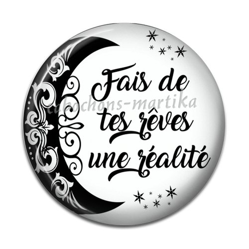 Cabochon proverbe, cabochon verre ou résine, plusieurs tailles