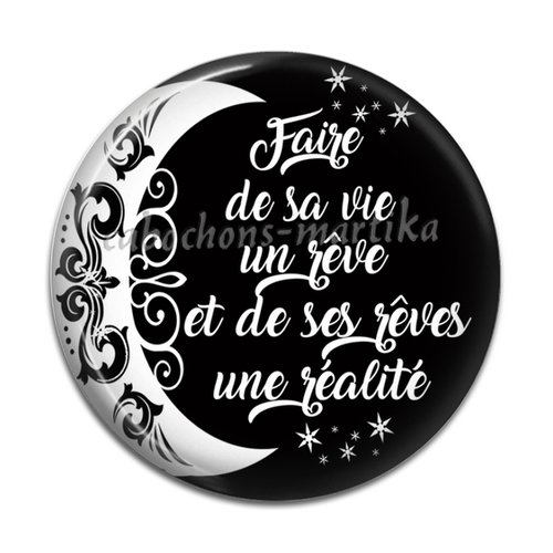 Cabochon proverbe, cabochon verre ou résine, plusieurs tailles