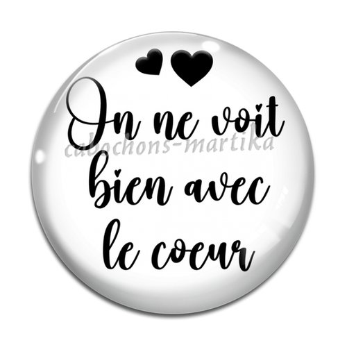 Cabochon proverbe, verre ou résine, plusieurs tailles