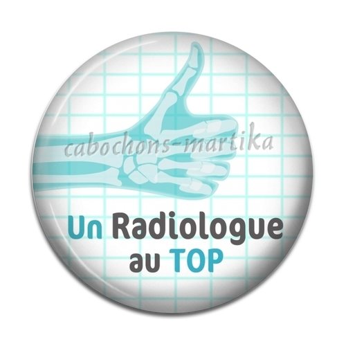 Cabochon radiologue, résine, 25 mm