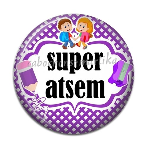 Cabochon super atsem, cabochon résine ou verre, plusieurs tailles